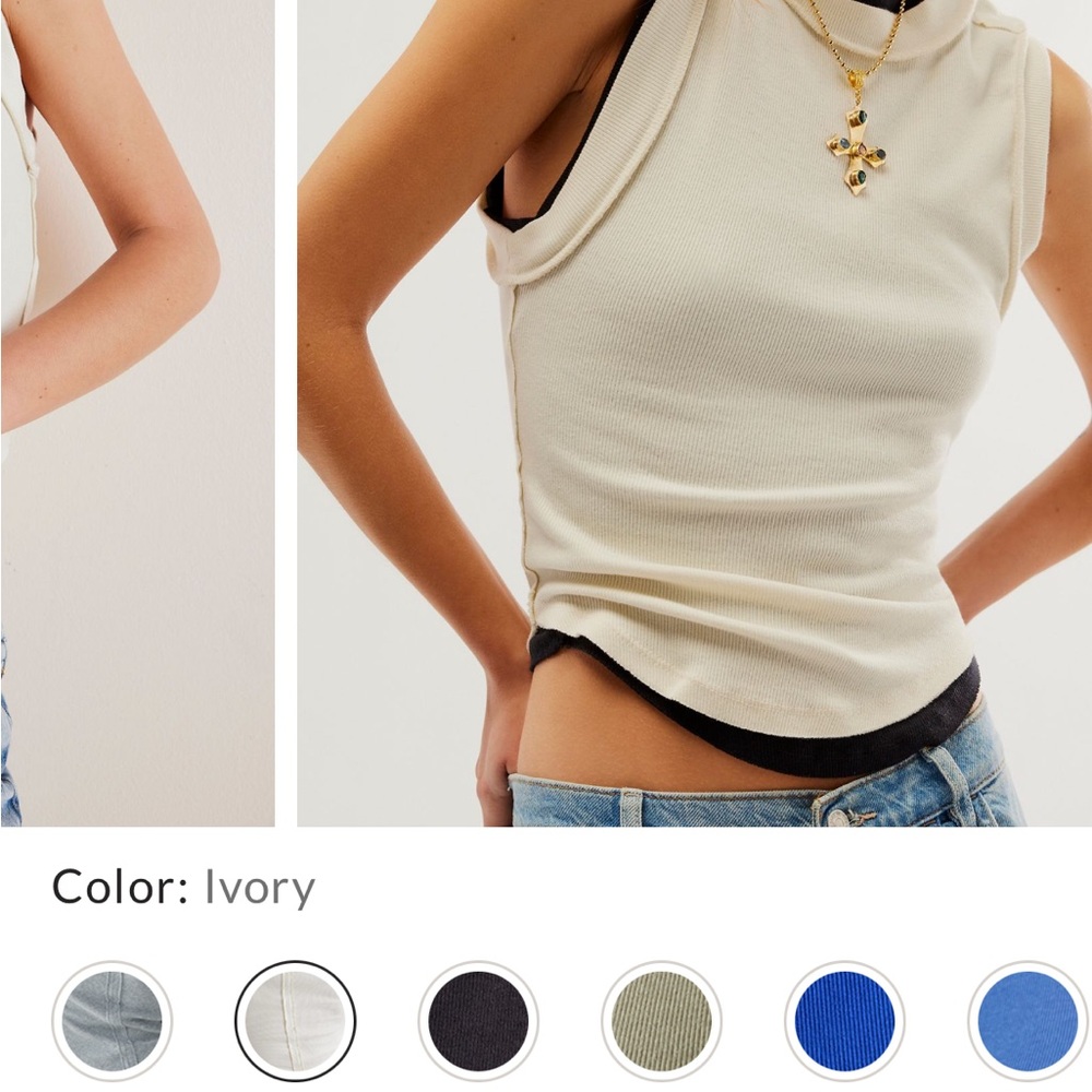 We the free Kate tank in ivory size L